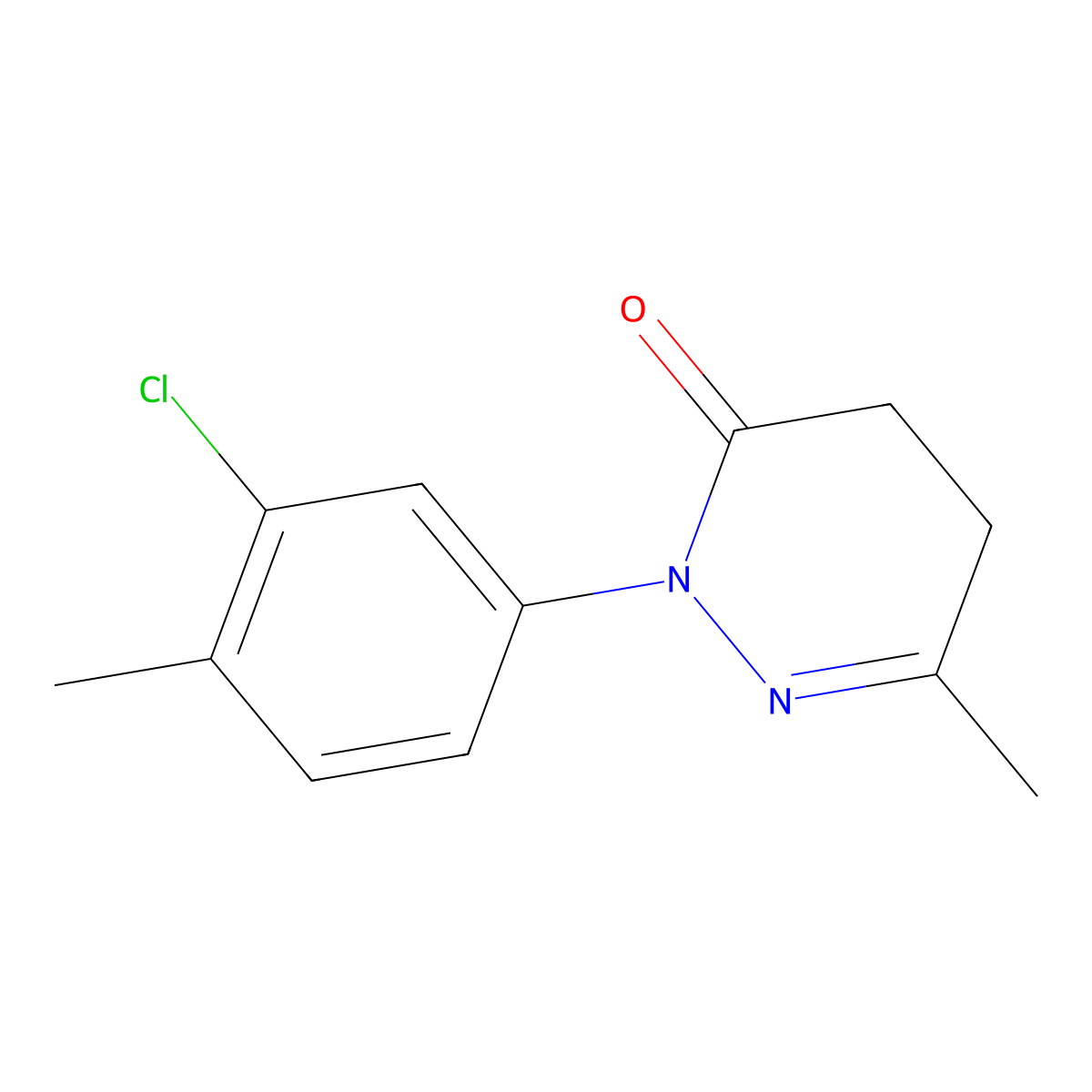 2-(3-Chloro-4-methylphenyl)-6-methyl-4,5-dihydropyridazin-3(2H)-one molecular structure, CAS 1049806-11-2