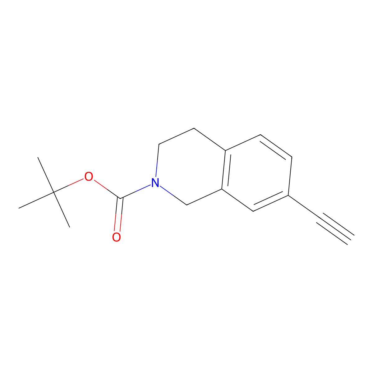 Tert-butyl 7-ethynyl-3,4-dihydroisoquinoline-2(1h)-carboxylate molecular structure, CAS 1049809-43-9