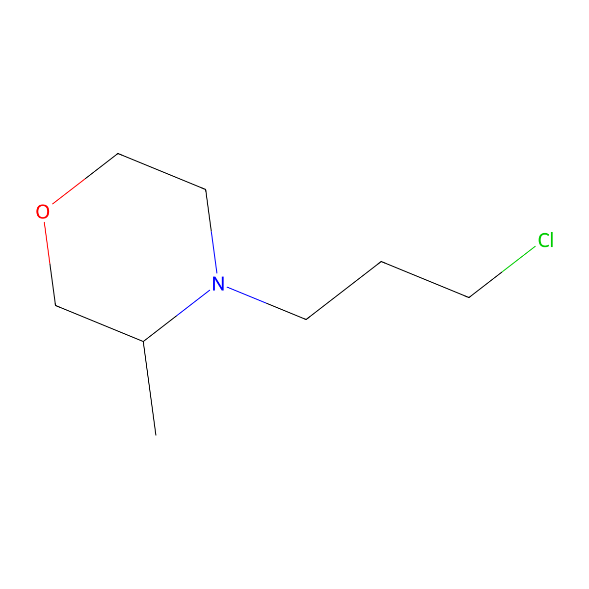 (3S)-4-(3-Chloropropyl)-3-methylmorpholine molecular structure, CAS 1049809-90-6