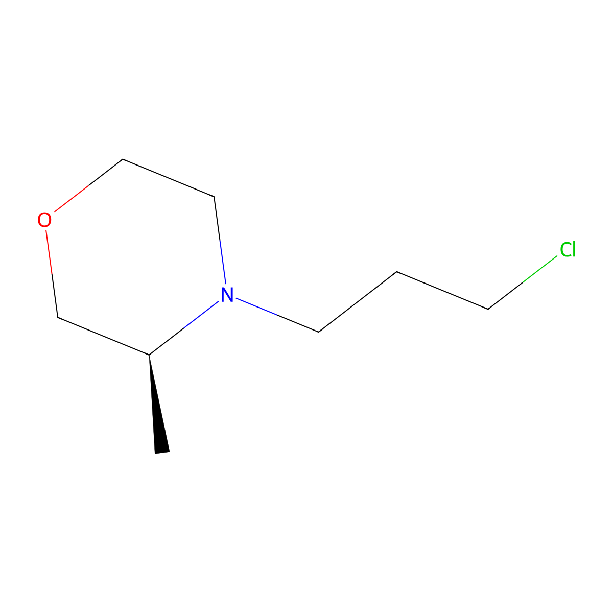 (3S)-4-(3-Chloropropyl)-3-methylmorpholine molecular structure, CAS 1049809-90-6