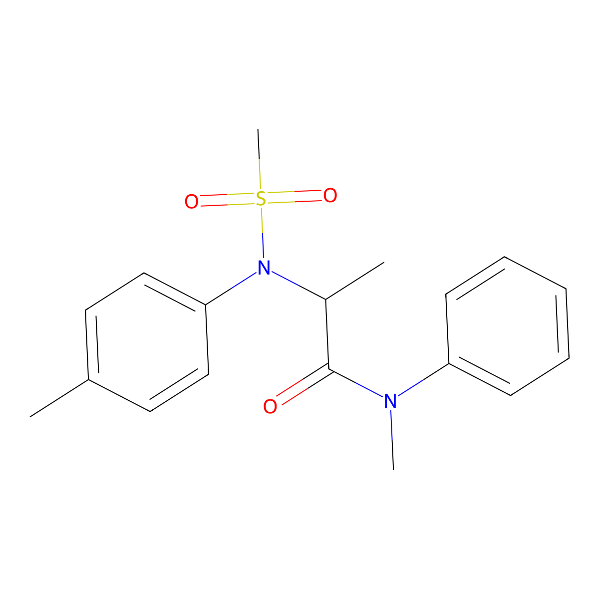 N-methyl-2-(4-methyl-N-methylsulfonylanilino)-N-phenylpropanamide molecular structure, CAS 1049826-80-3