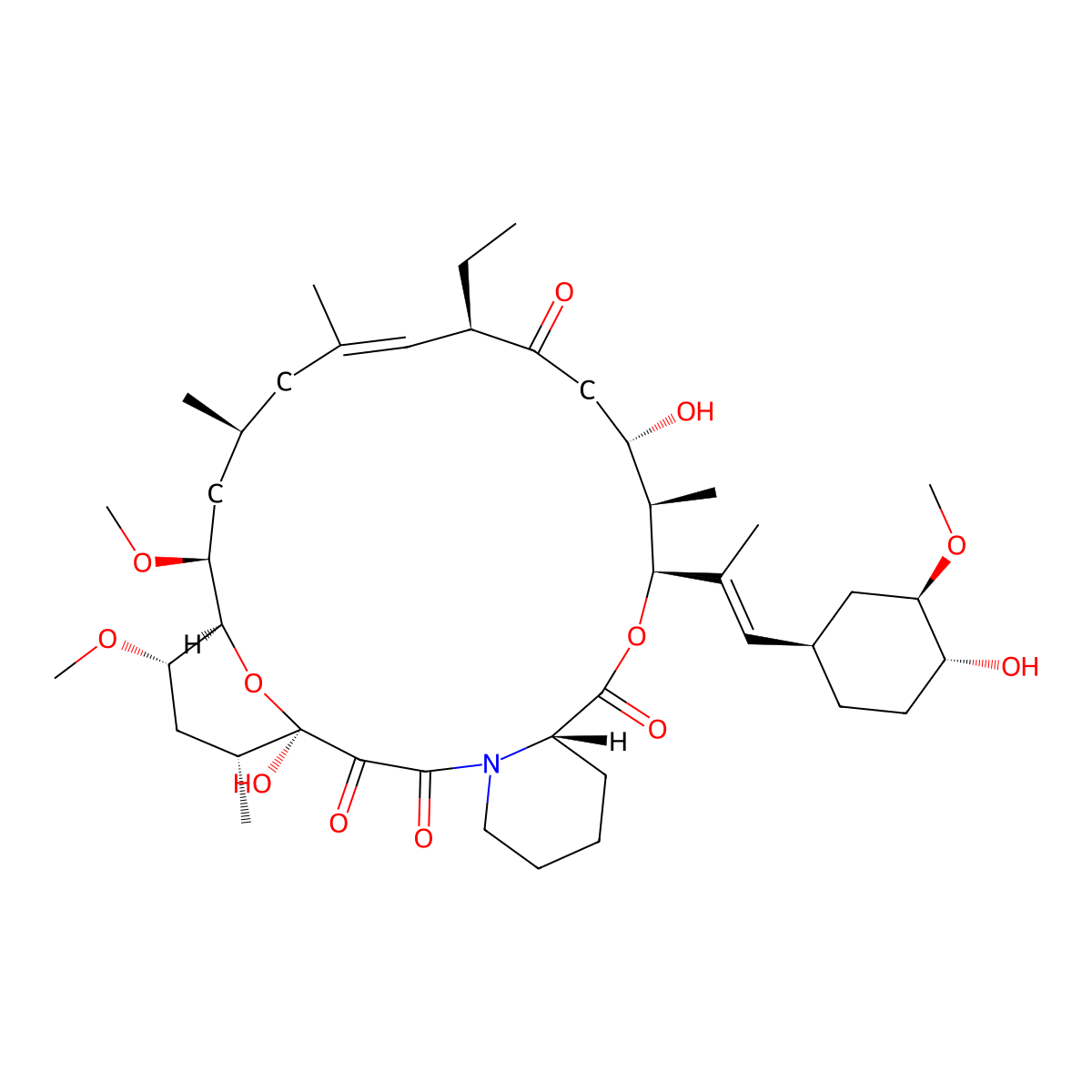 Ascomycin molecular structure, CAS 104987-12-4