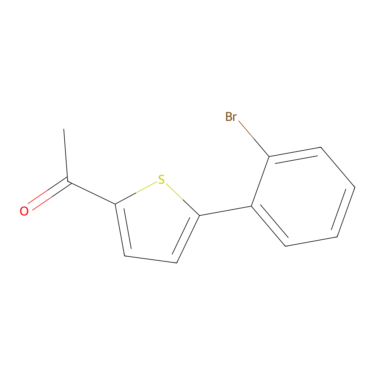 1-(5-(2-Bromophenyl)thiophen-2-yl)ethan-1-one molecular structure, CAS 1049872-66-3
