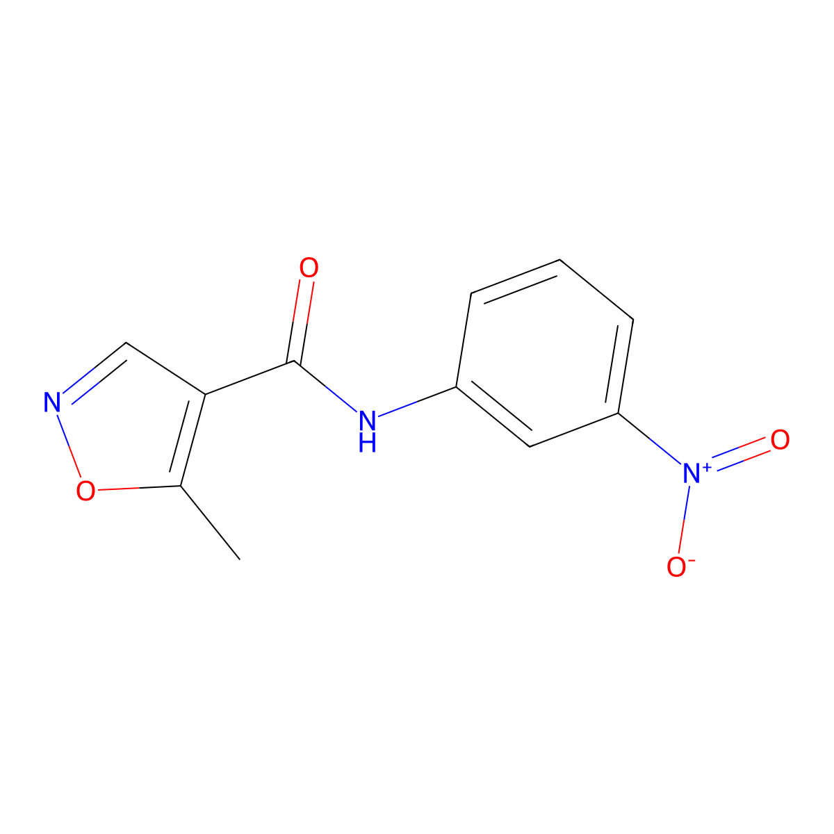 5-methyl-N-(3-nitrophenyl)-1,2-oxazole-4-carboxamide molecular structure, CAS 1049872-93-6