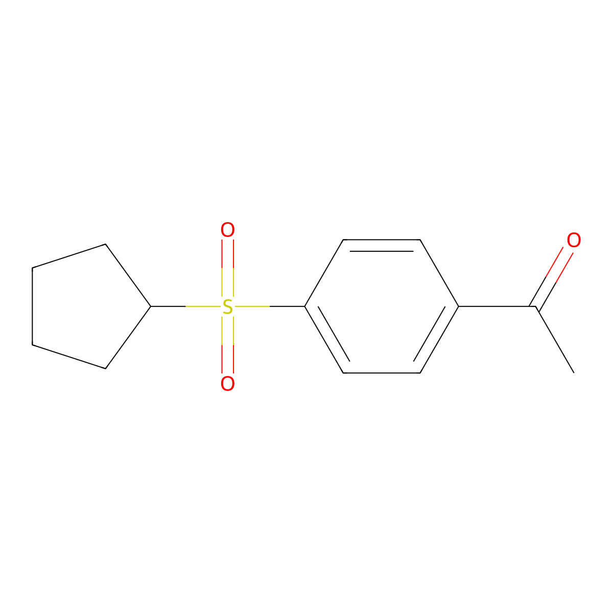 1-[4-(Cyclopentanesulfonyl)phenyl]ethan-1-one molecular structure, CAS 1049873-22-4