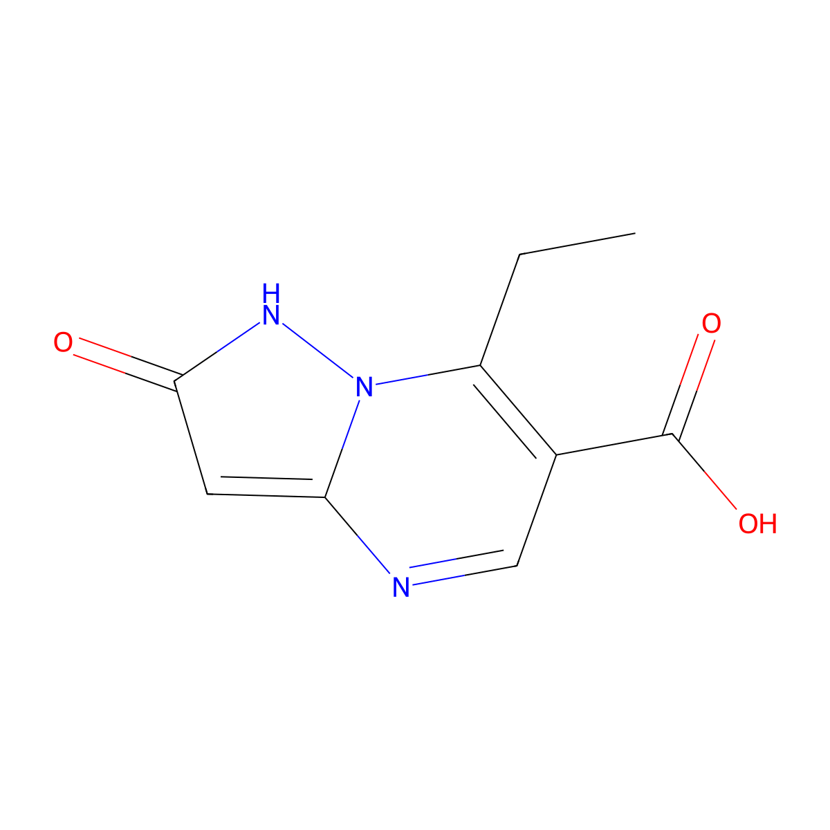 7-Ethyl-2-hydroxypyrazolo[1,5-a]pyrimidine-6-carboxylic acid molecular structure, CAS 1049873-68-8