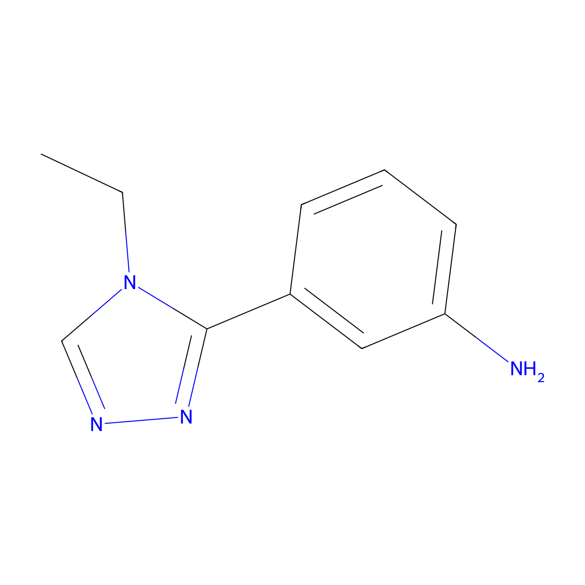 3-(4-ethyl-4H-1,2,4-triazol-3-yl)aniline molecular structure, CAS 1049873-79-1