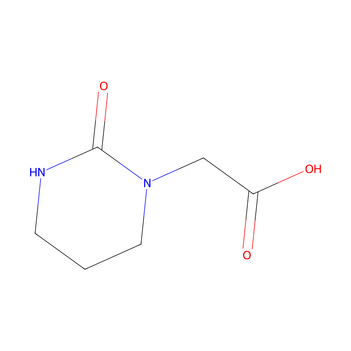 2-(2-Oxotetrahydropyrimidin-1(2H)-yl)acetic acid molecular structure, CAS 1049873-89-3