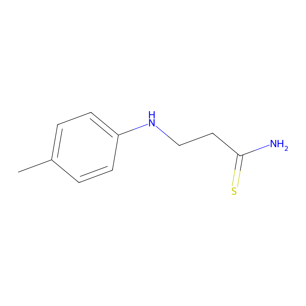 3-[(4-Methylphenyl)amino]propanethioamide molecular structure, CAS 1049874-17-0