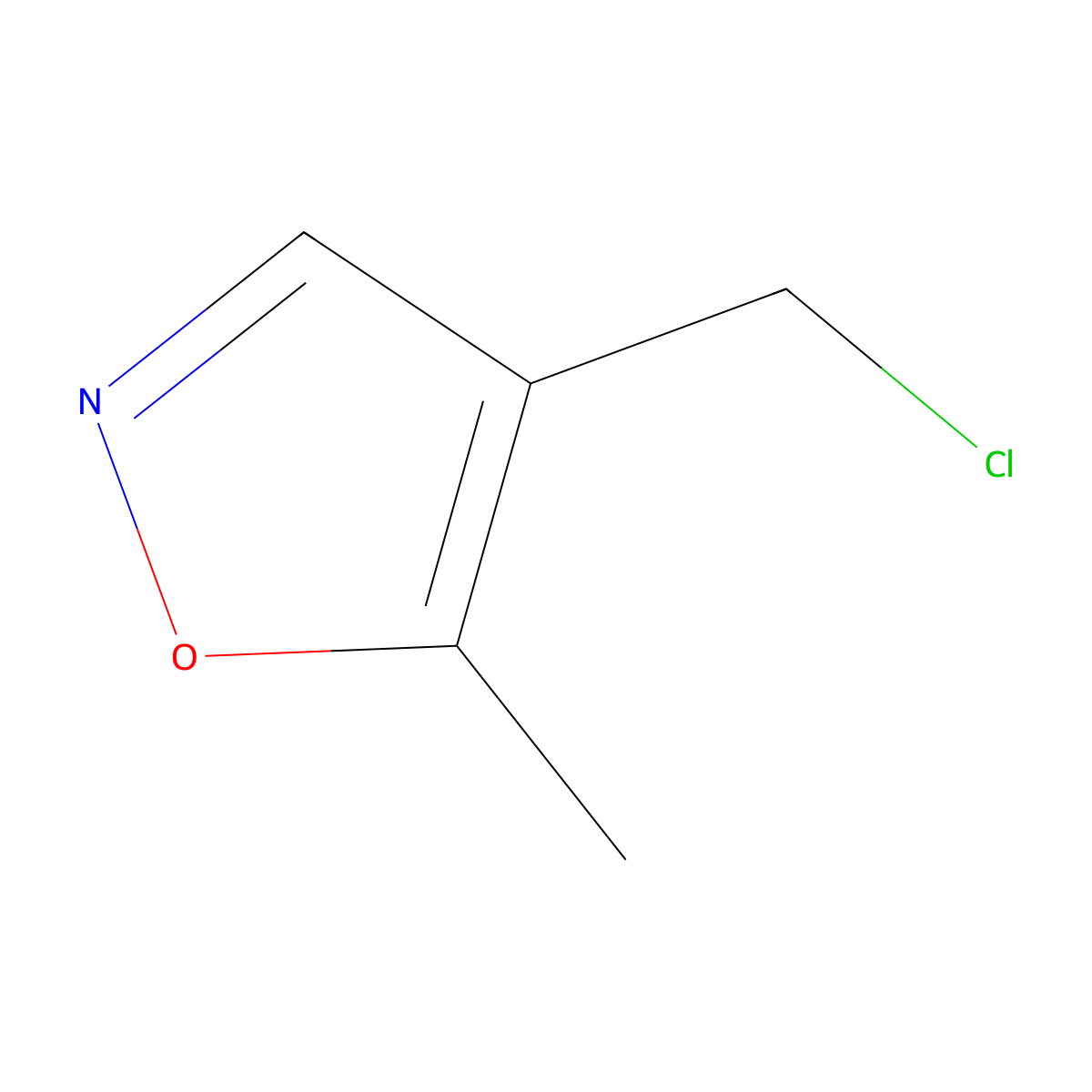 4-(Chloromethyl)-5-methyl-1,2-oxazole molecular structure, CAS 104988-43-4
