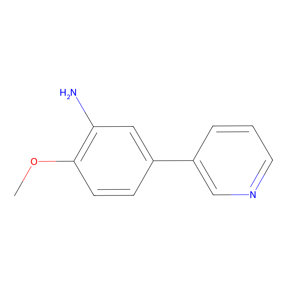 2-Methoxy-5-(pyridin-3-yl)aniline molecular structure, CAS 104994-91-4