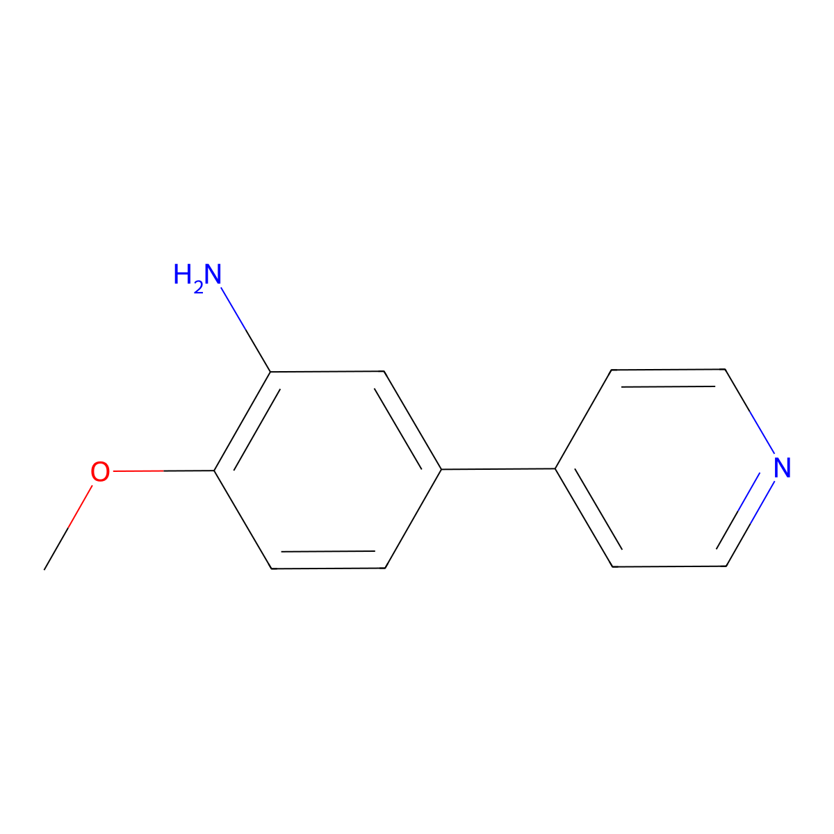 2-Methoxy-5-(pyridin-4-yl)aniline molecular structure, CAS 104994-92-5