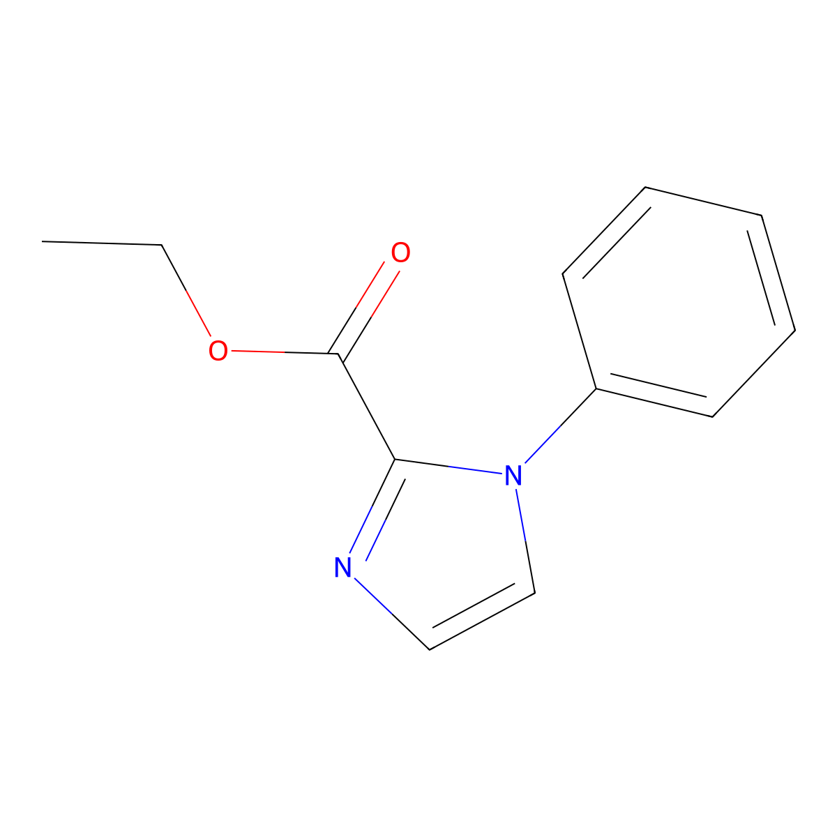 Ethyl 1-phenyl-1h-imidazole-2-carboxylate molecular structure, CAS 104996-63-6