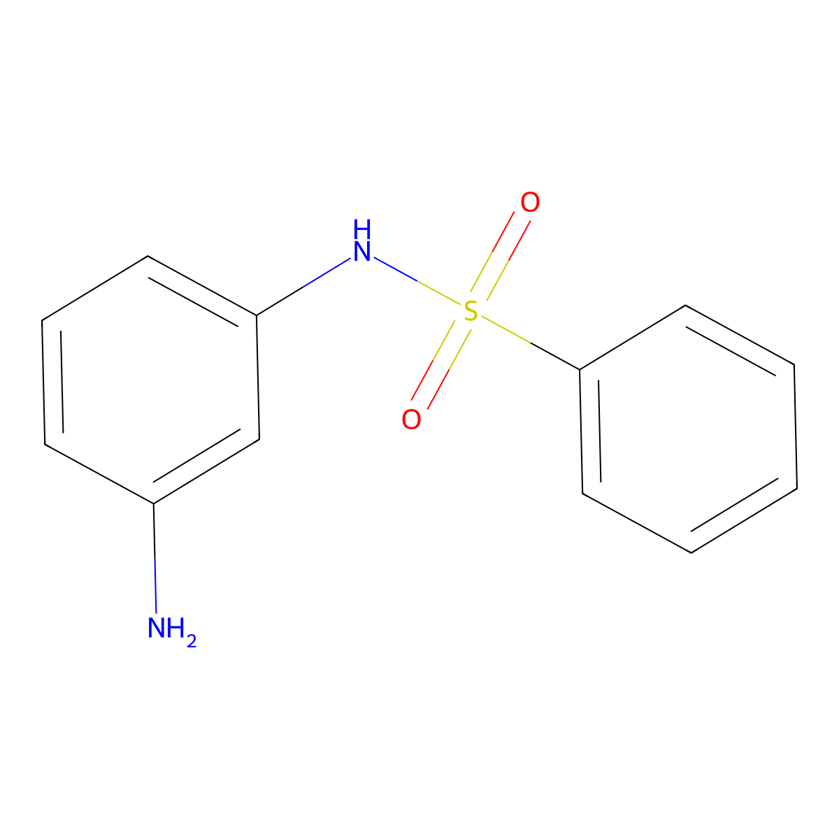 N-(3-aminophenyl)benzenesulfonamide molecular structure, CAS 104997-09-3