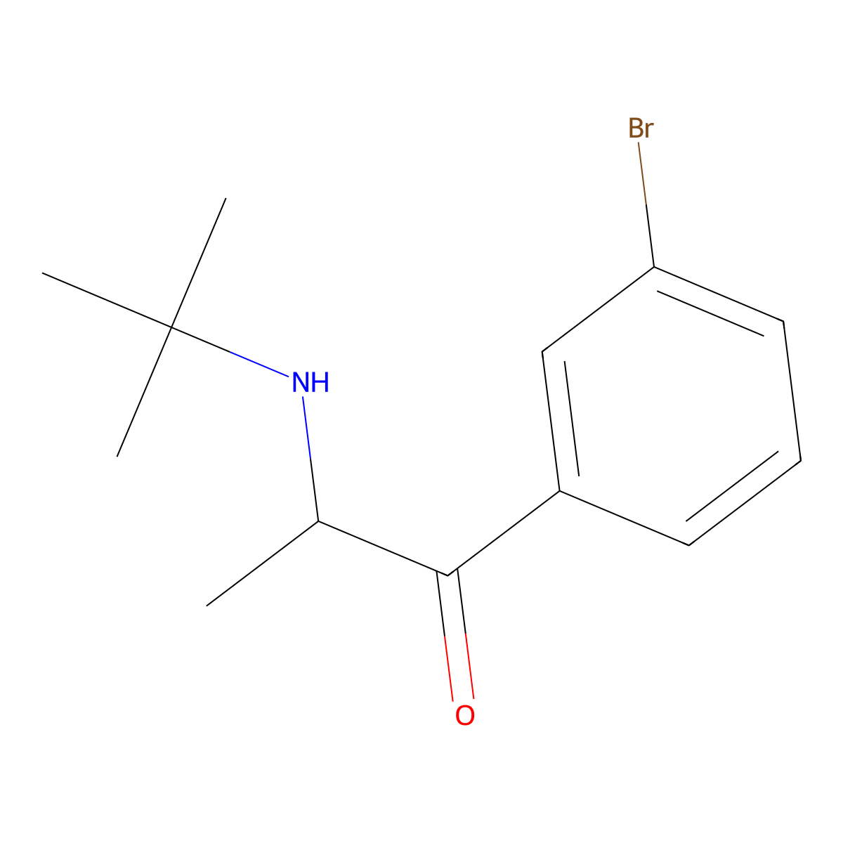 2-(N-tert-Butylamino)-3'-bromopropiophenone molecular structure, CAS 1049974-35-7