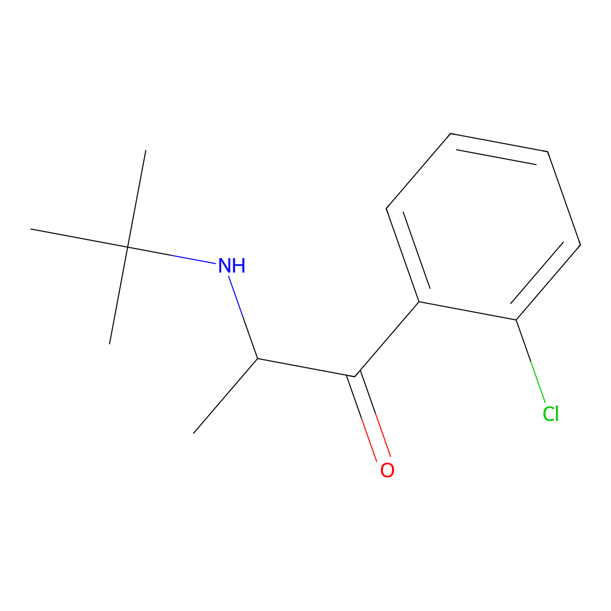 2-(Tert-butylamino)-1-(2-chlorophenyl)propan-1-one molecular structure, CAS 1049974-40-4