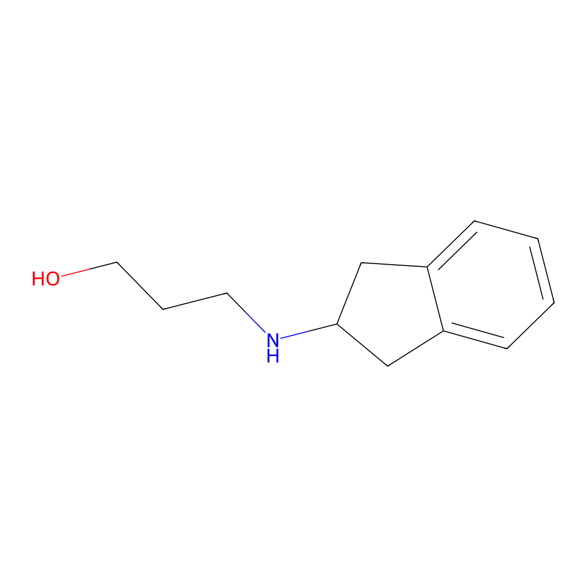 3-[(2,3-Dihydro-1H-inden-2-yl)amino]propan-1-ol molecular structure, CAS 1049975-34-9