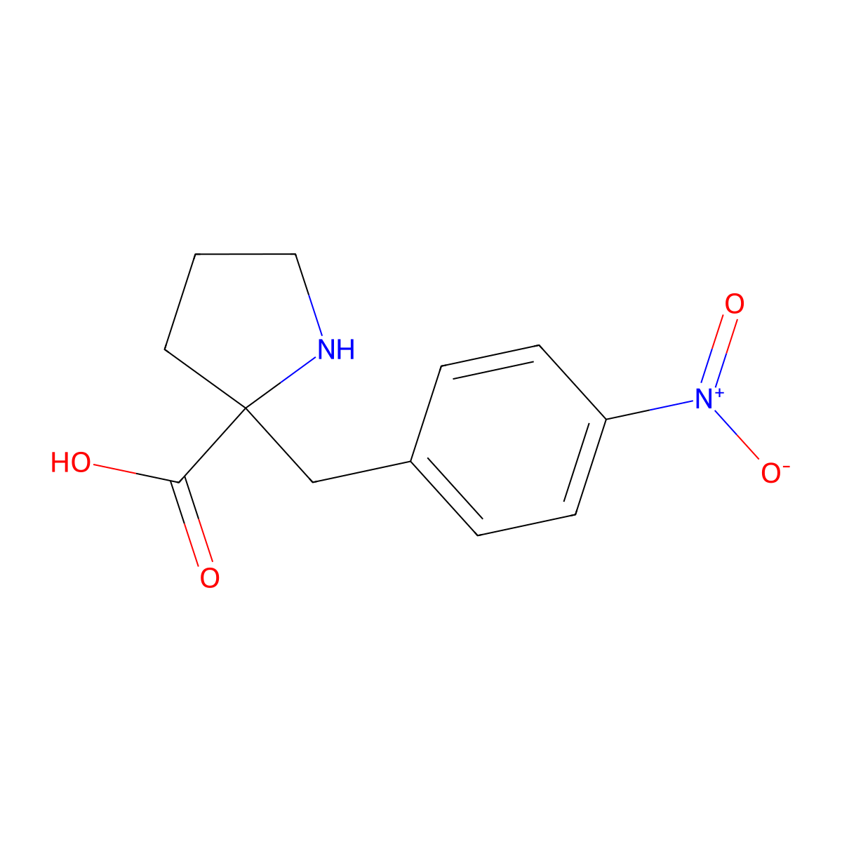 2-[(4-Nitrophenyl)methyl]-D-proline molecular structure, CAS 1049975-92-9