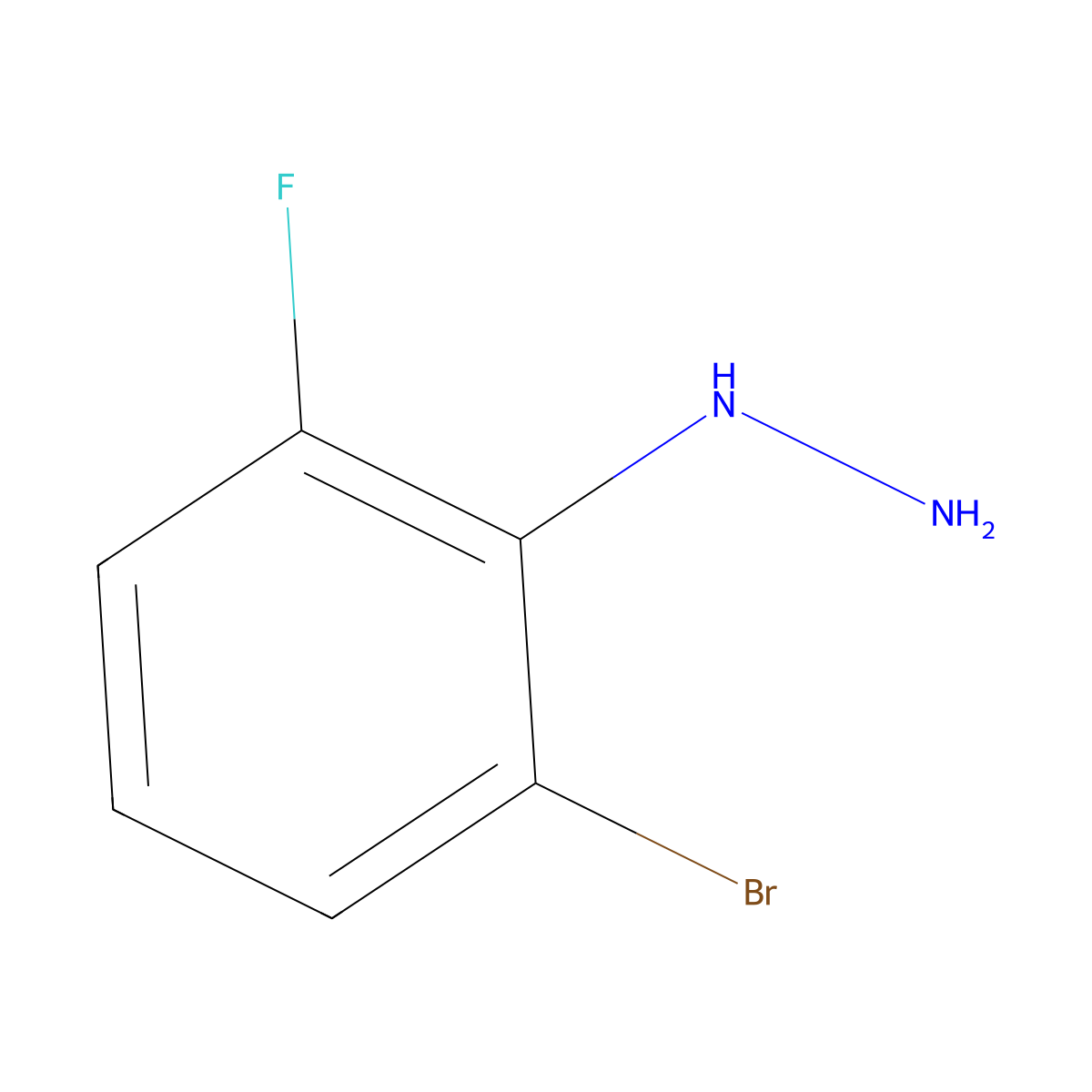 (2-Bromo-6-fluorophenyl)hydrazine molecular structure, CAS 1049976-47-7