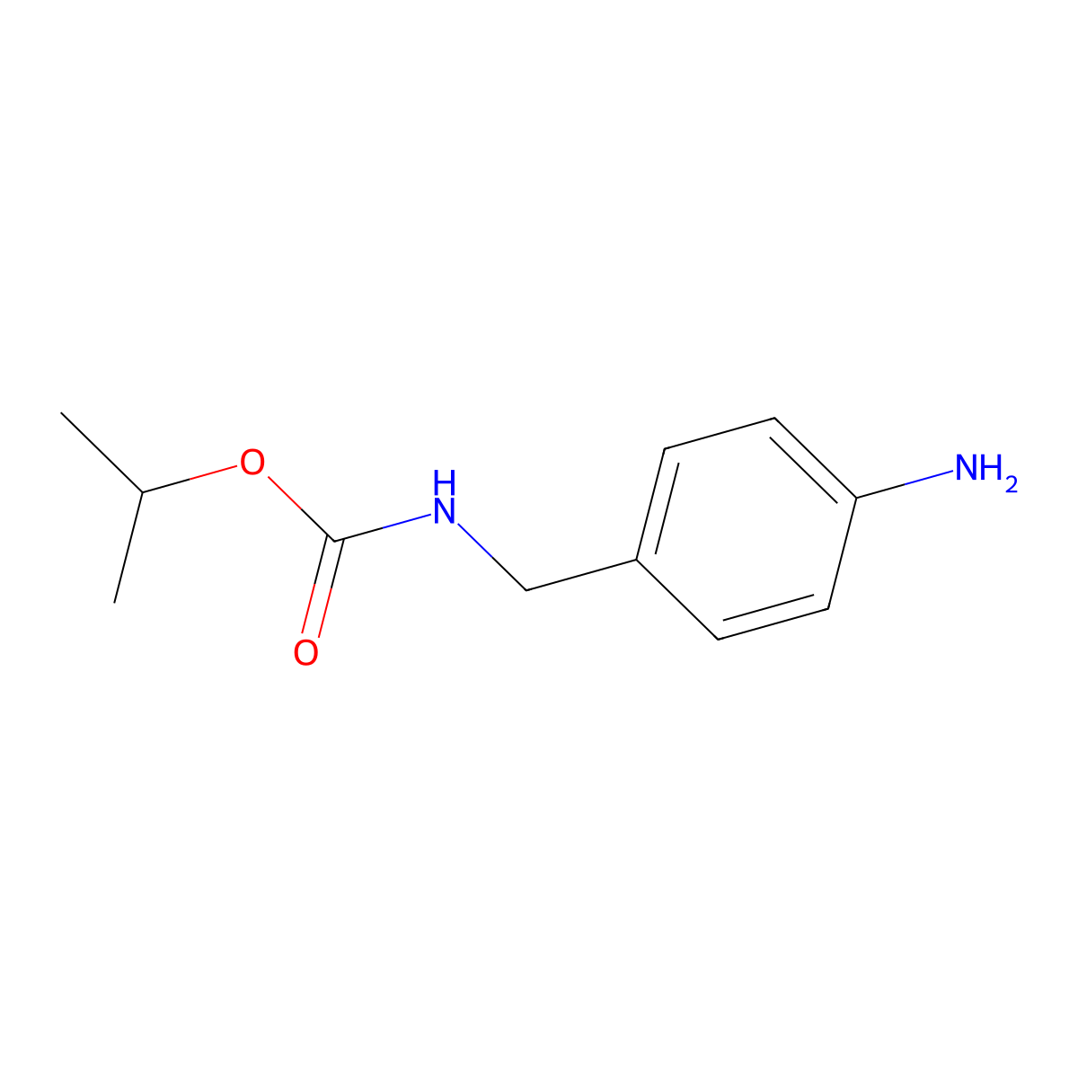 Propan-2-yl N-[(4-aminophenyl)methyl]carbamate molecular structure, CAS 1049977-43-6