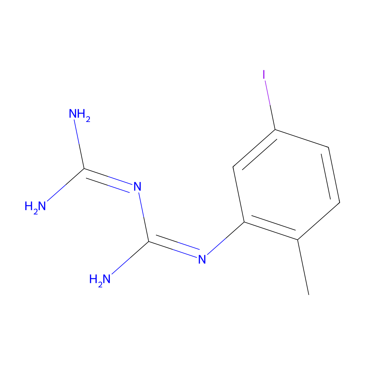 N-(5-Iodo-2-methylphenyl)triimidodicarbonic diamide molecular structure, CAS 1049978-76-8