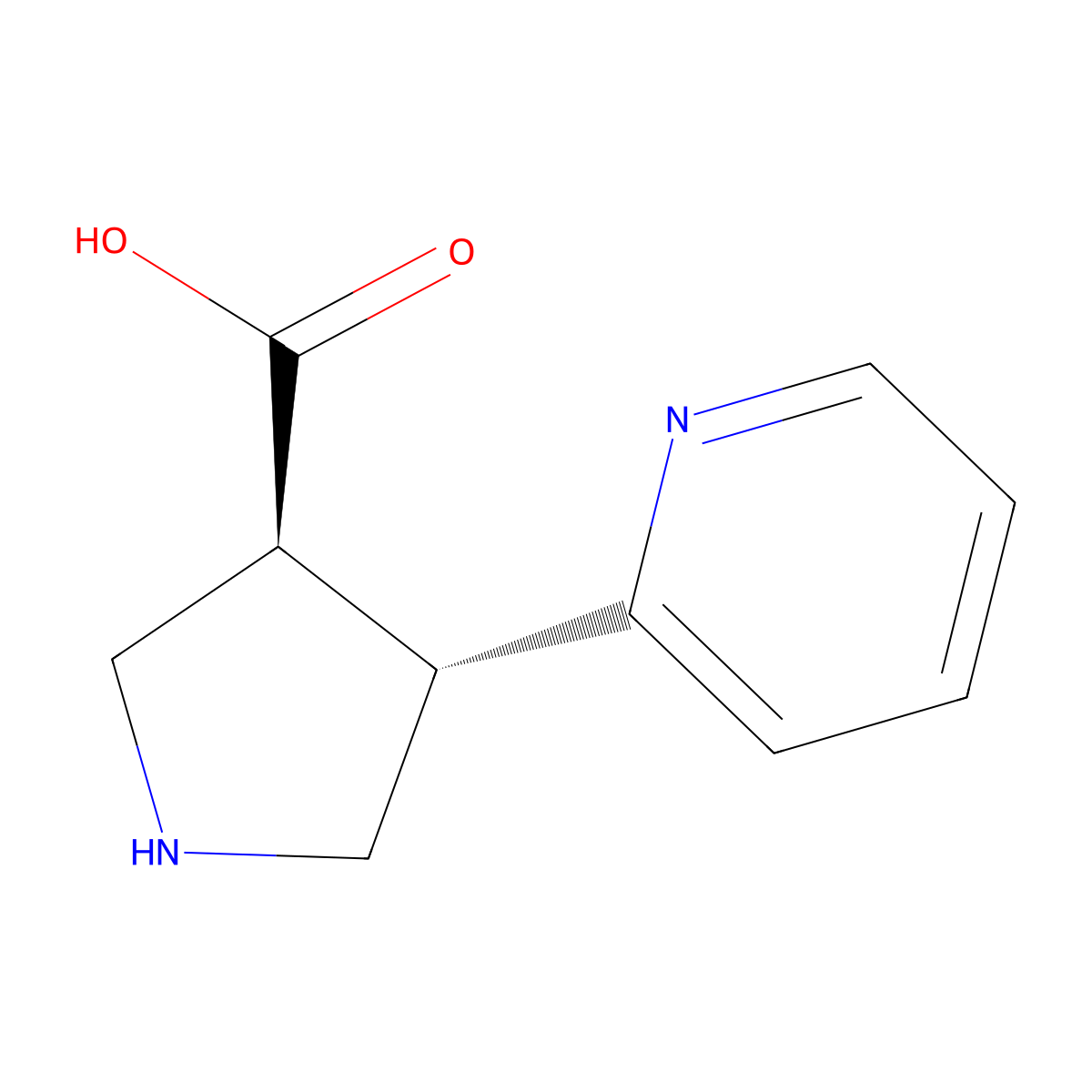 (3S,4S)-4-(pyridin-2-yl)pyrrolidine-3-carboxylic acid molecular structure, CAS 1049980-18-8