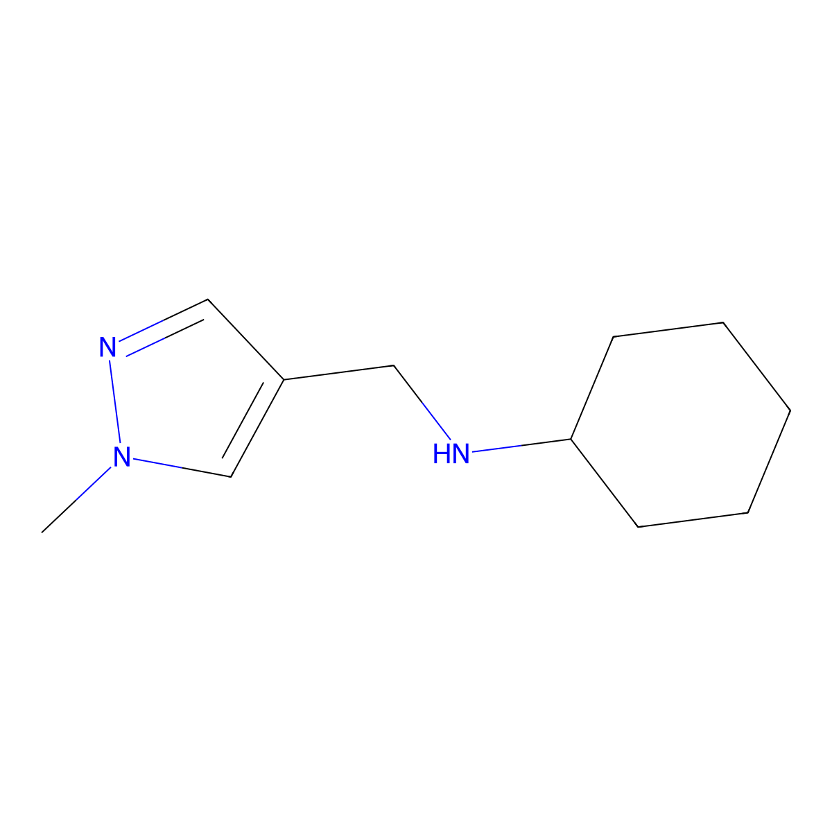 N-[(1-Methyl-1H-pyrazol-4-YL)methyl]-cyclohexanamine molecular structure, CAS 1049983-65-4
