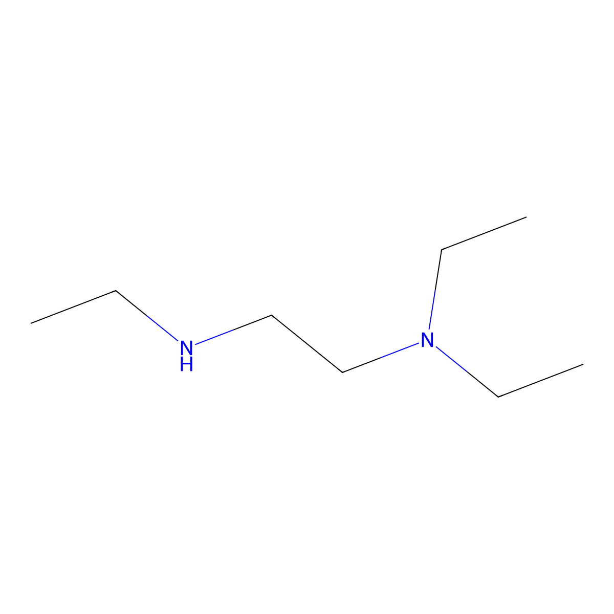 Triethylethylenediamine molecular structure, CAS 105-04-4