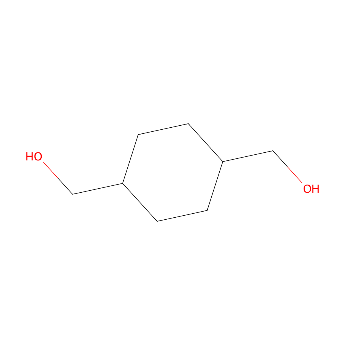 1,4-Cyclohexanedimethanol molecular structure, CAS 105-08-8