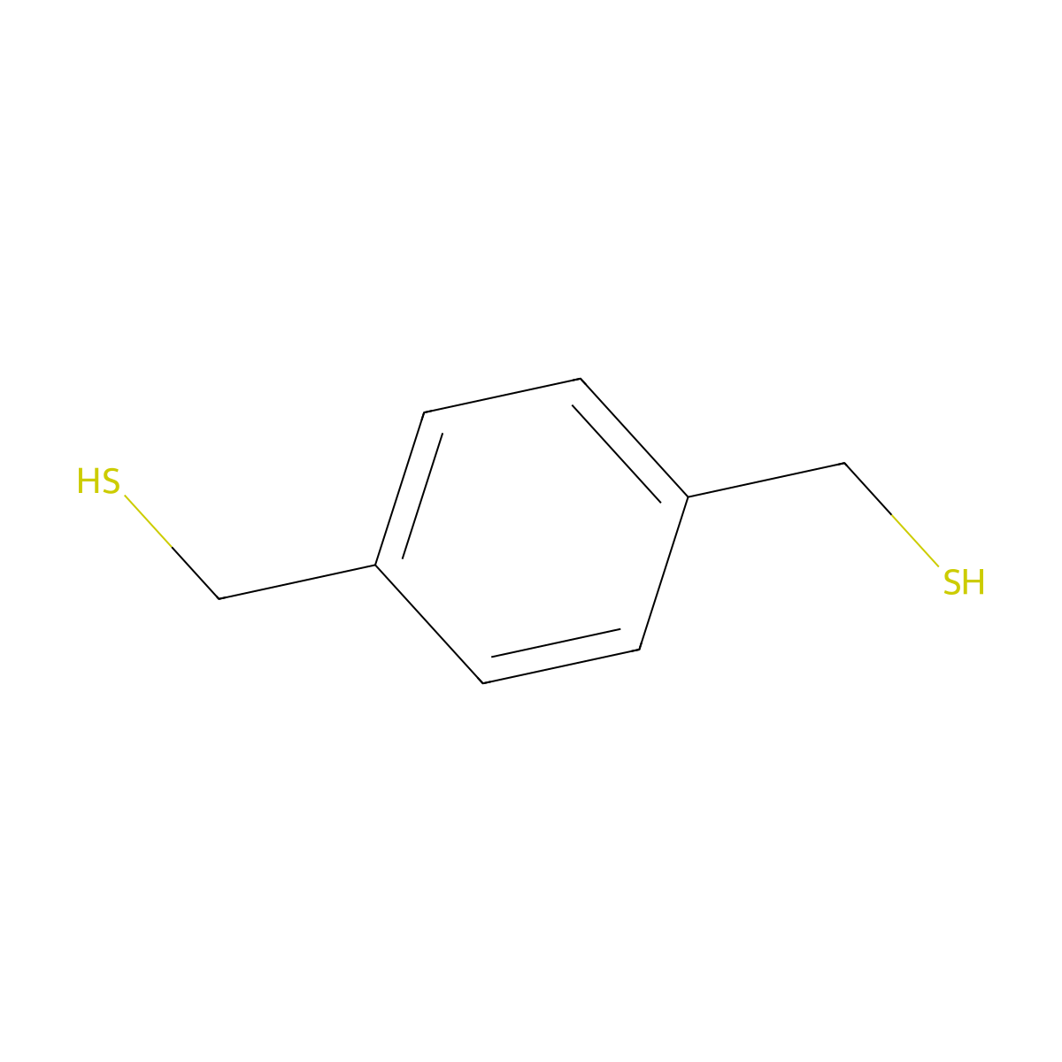 1,4-Benzenedimethanethiol molecular structure, CAS 105-09-9