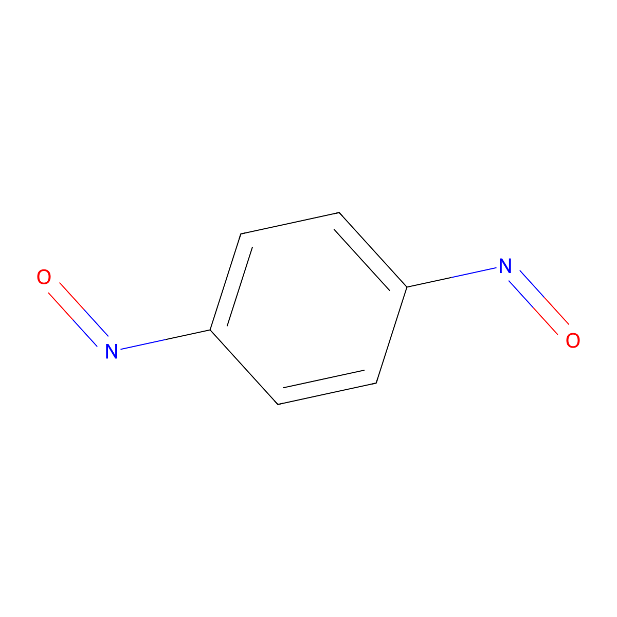 1,4-Dinitrosobenzene molecular structure, CAS 105-12-4