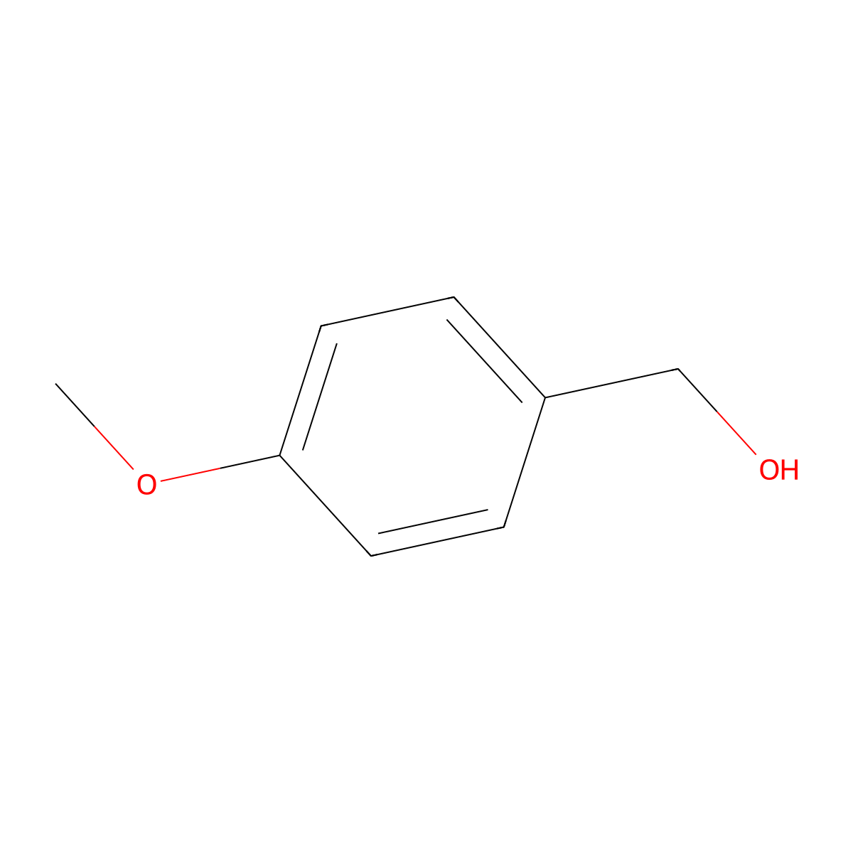 4-Methoxybenzyl alcohol molecular structure, CAS 105-13-5