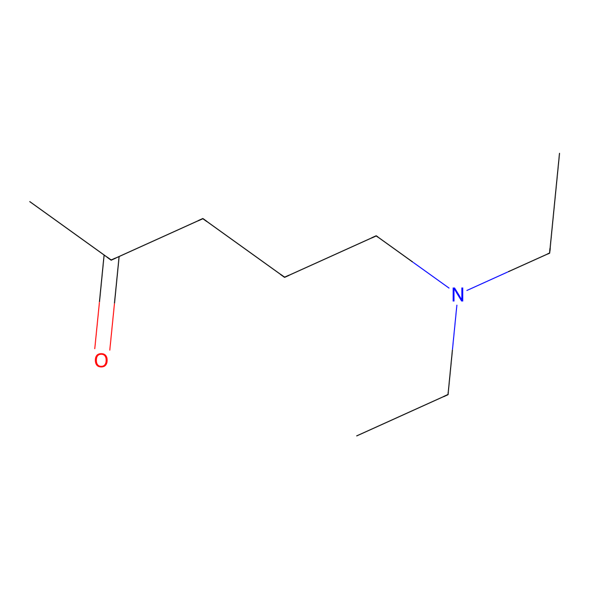 2-Pentanone, 5-(diethylamino)- molecular structure, CAS 105-14-6