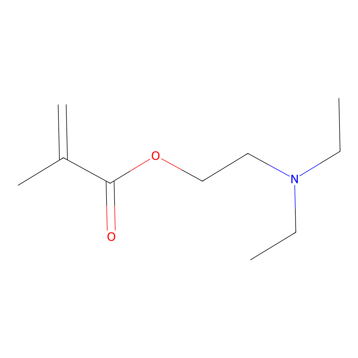 Diethylaminoethyl Methacrylate molecular structure, CAS 105-16-8
