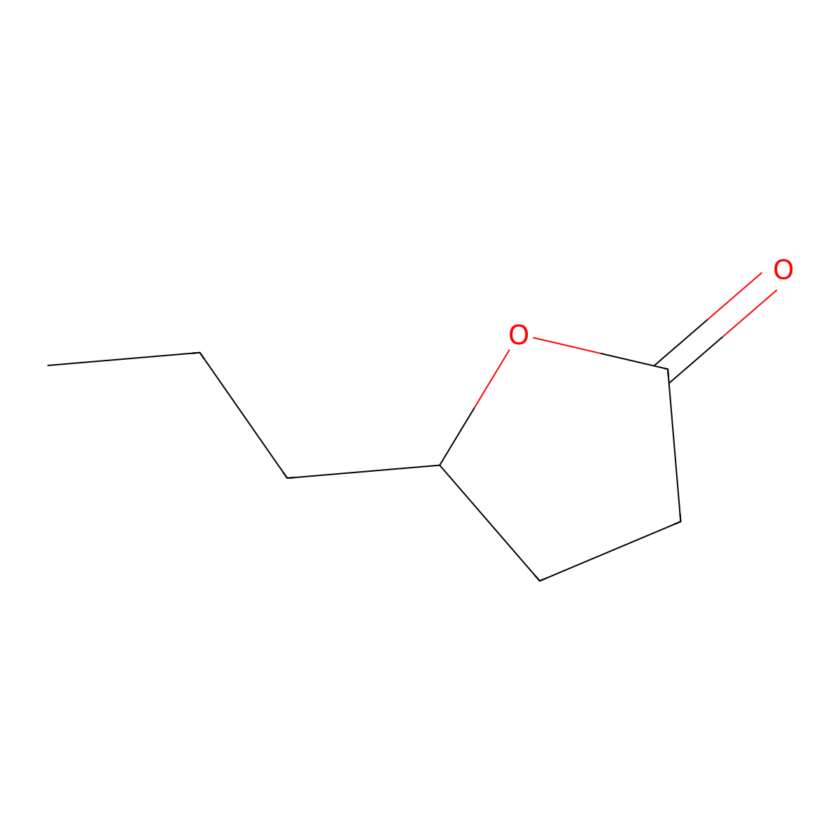 gamma-Heptalactone molecular structure, CAS 105-21-5