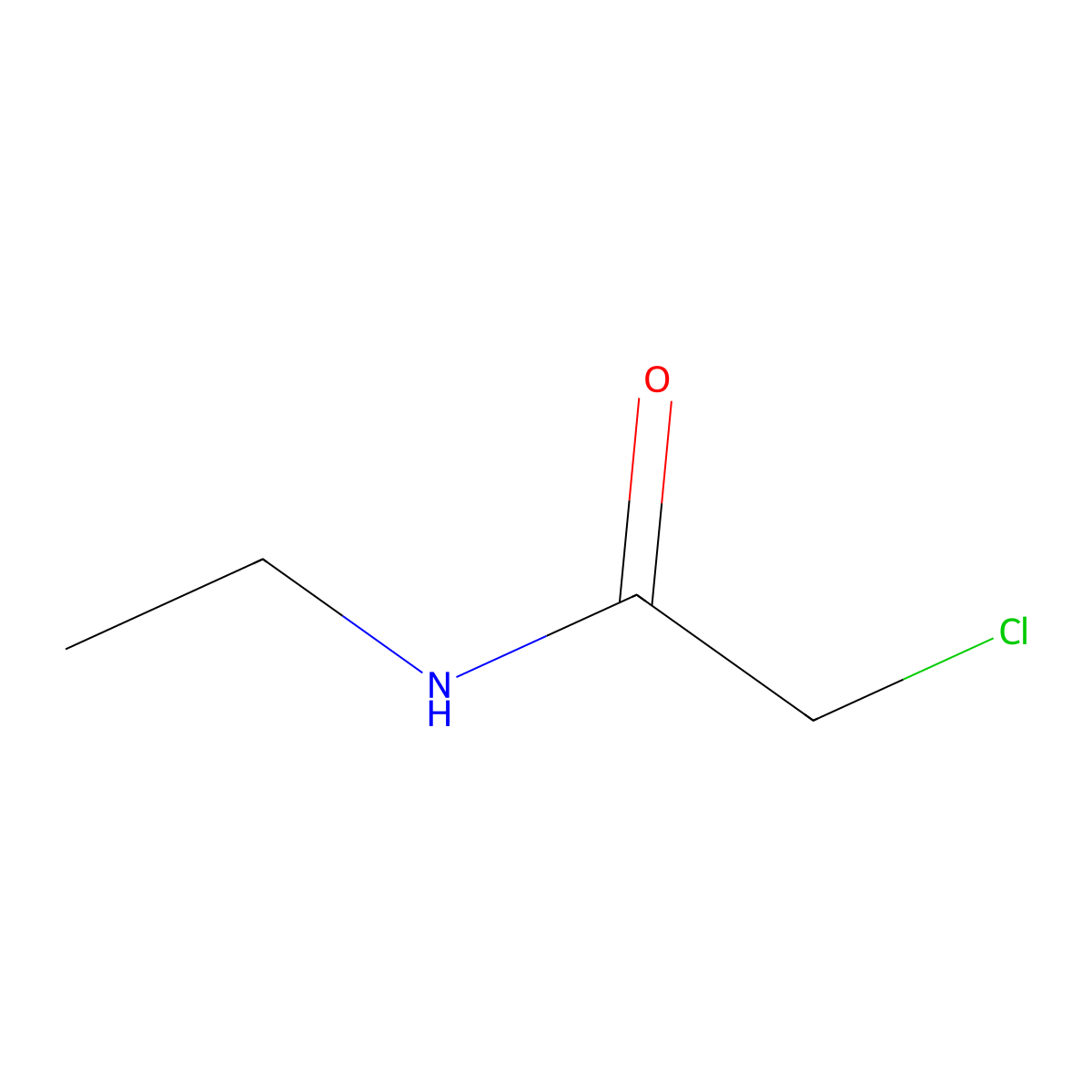 2-chloro-N-ethylacetamide molecular structure, CAS 105-35-1