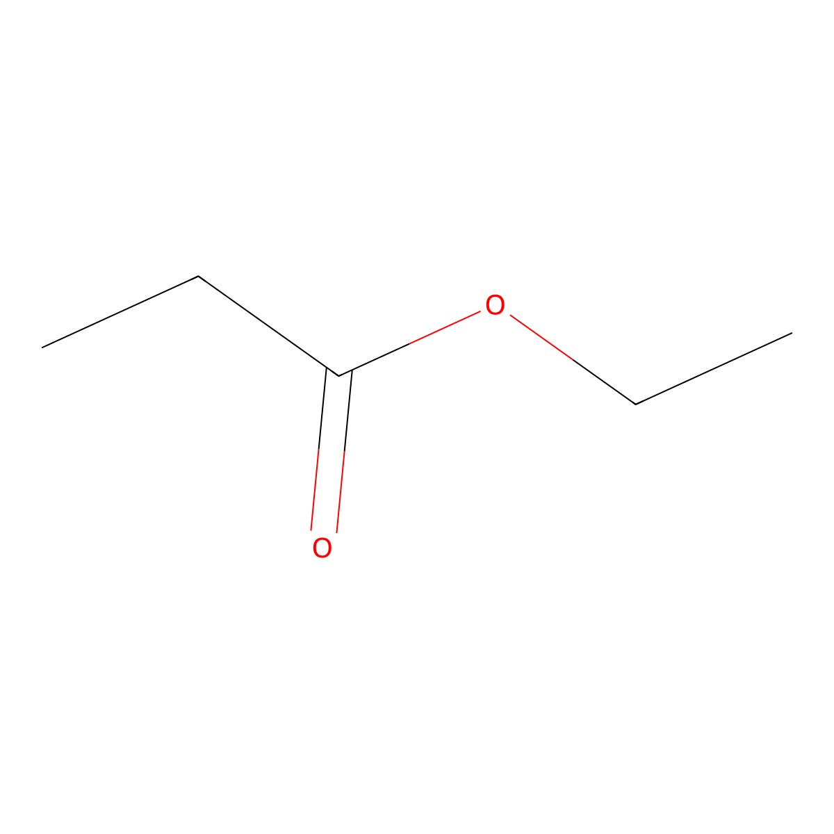 Ethyl Propionate molecular structure, CAS 105-37-3