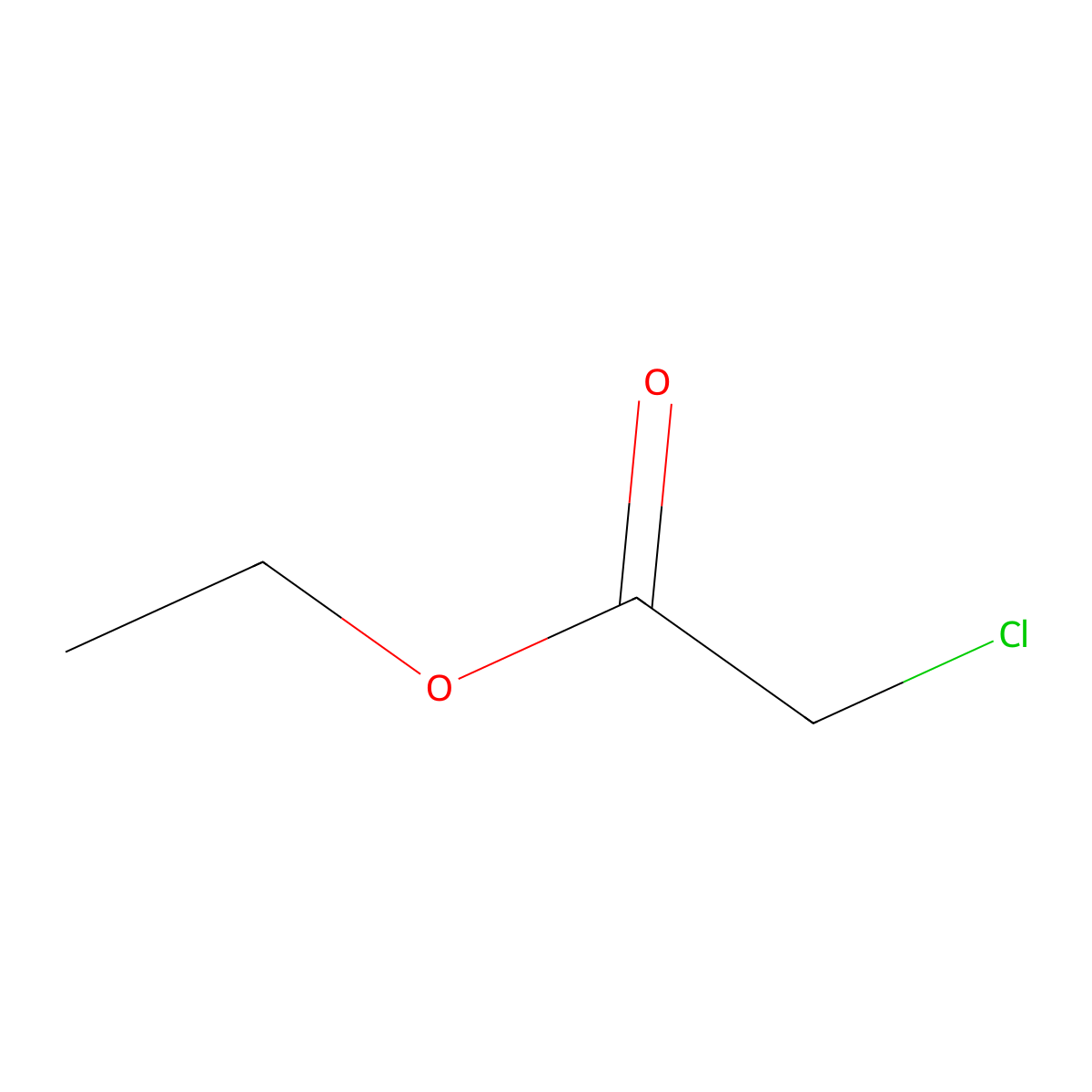Ethyl chloroacetate molecular structure, CAS 105-39-5