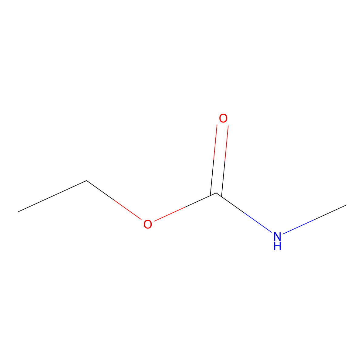 Carbamic acid, N-methyl-, ethyl ester molecular structure, CAS 105-40-8