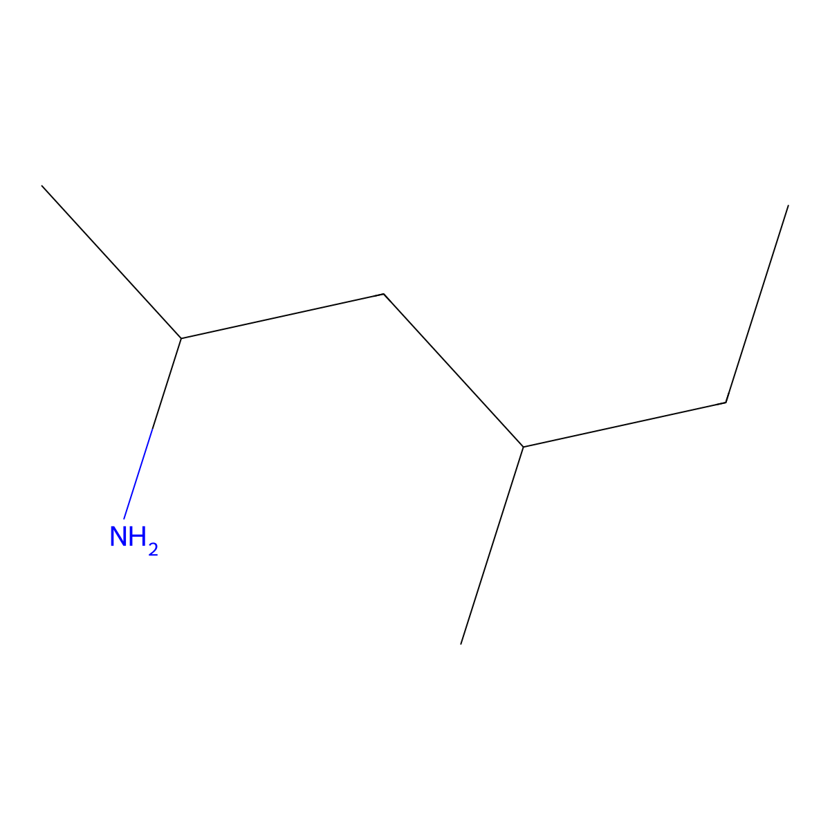1,3-Dimethylamylamine molecular structure, CAS 105-41-9