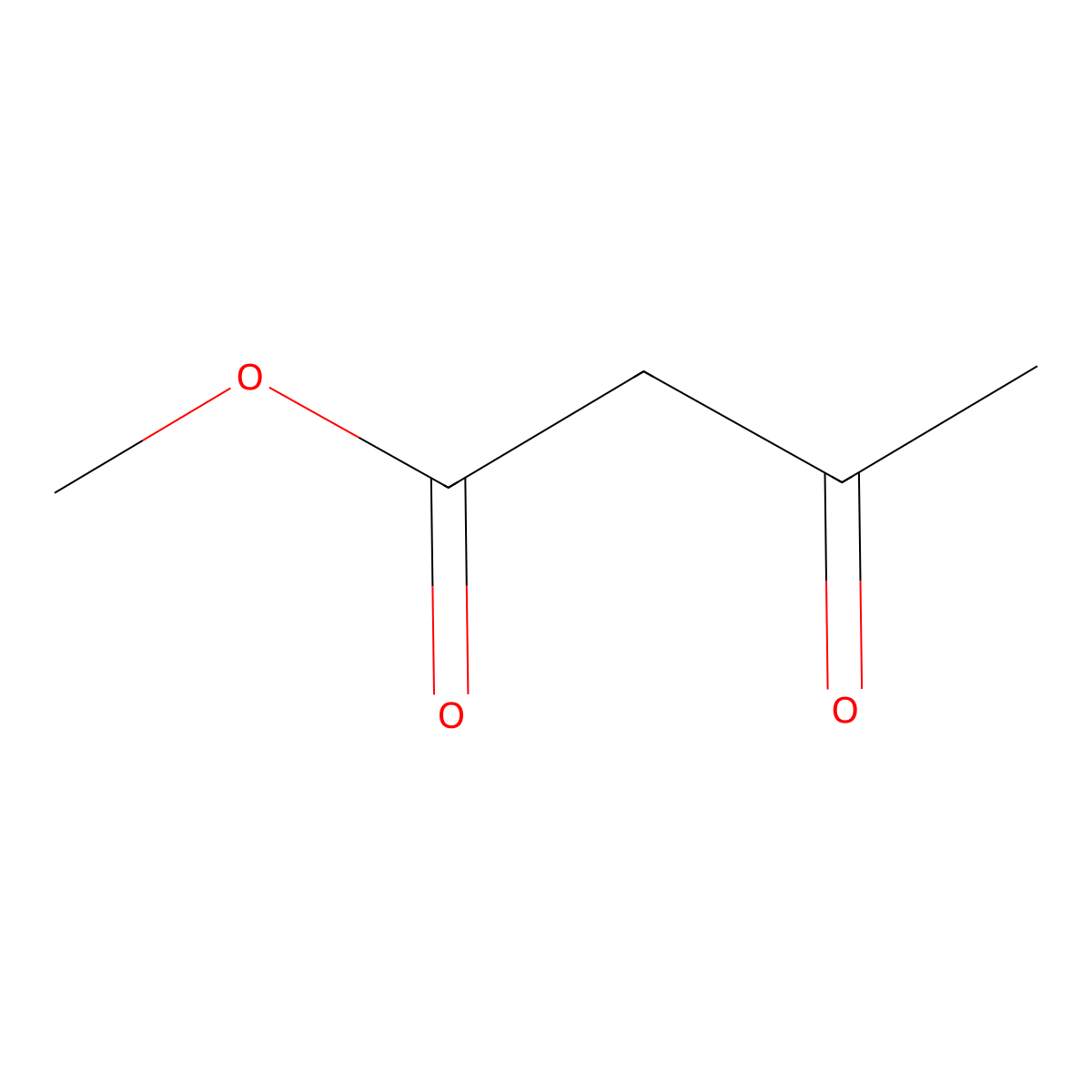 Methyl acetoacetate molecular structure, CAS 105-45-3