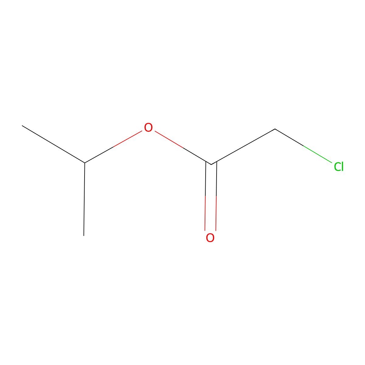 Isopropyl chloroacetate molecular structure, CAS 105-48-6