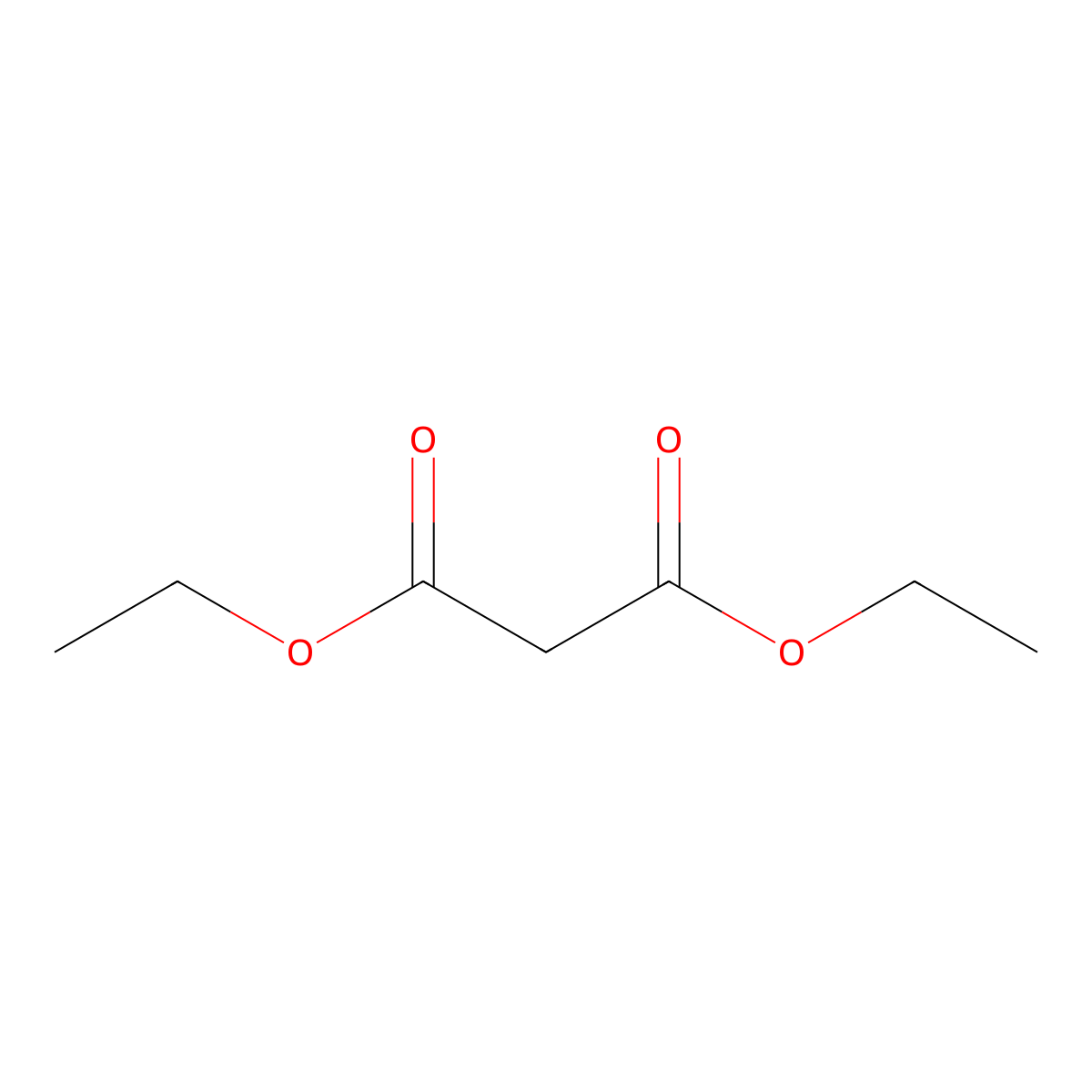 Diethyl Malonate molecular structure, CAS 105-53-3