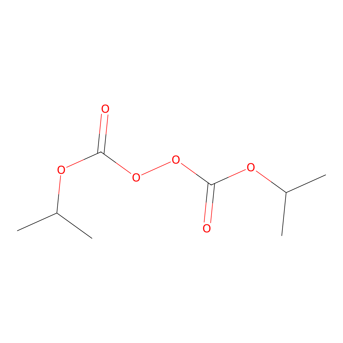 Diisopropyl peroxydicarbonate molecular structure, CAS 105-64-6