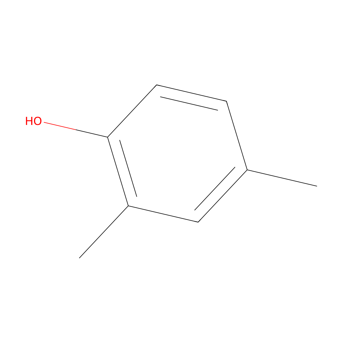 2,4-Dimethylphenol molecular structure, CAS 105-67-9