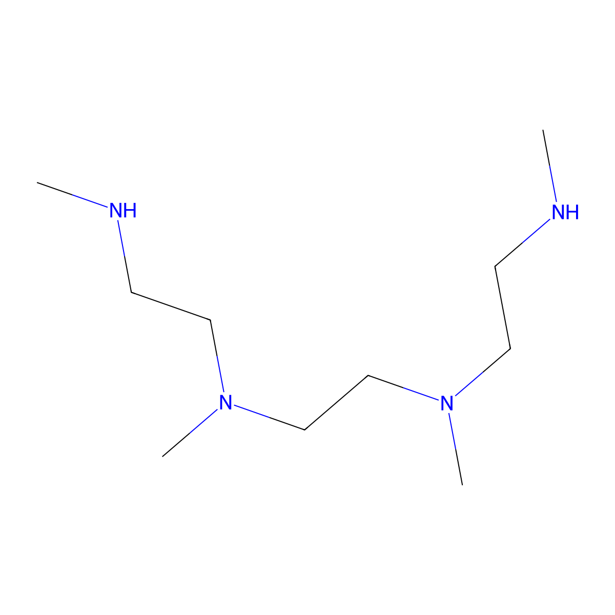 1,4,7,10-Tetramethyltriethylenetetramine molecular structure, CAS 105-78-2