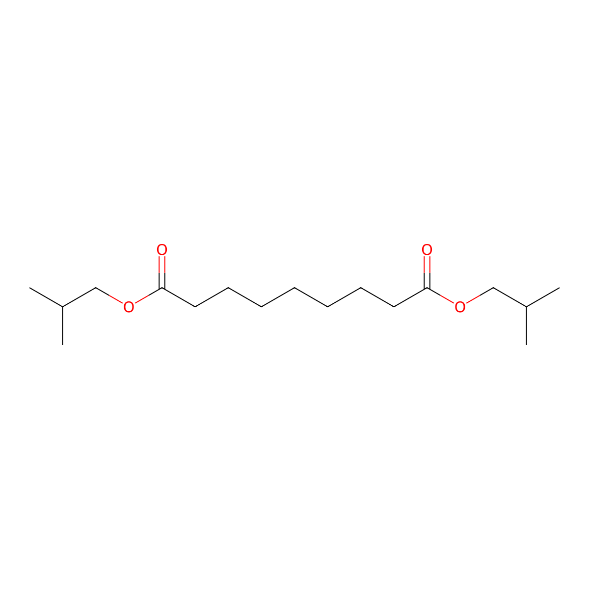 Nonanedioic acid, 1,9-bis(2-methylpropyl) ester molecular structure, CAS 105-80-6
