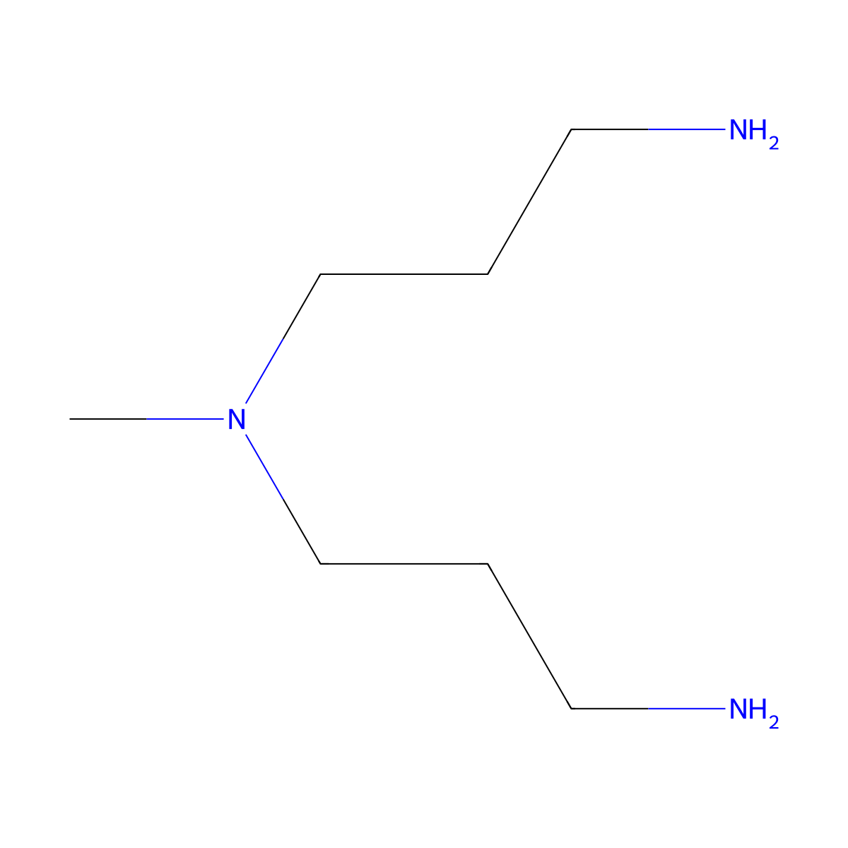 N,N-bis(3-aminopropyl)methylamine molecular structure, CAS 105-83-9