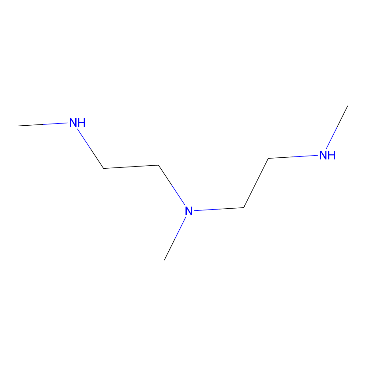 1,4,7-Trimethyldiethylenetriamine molecular structure, CAS 105-84-0