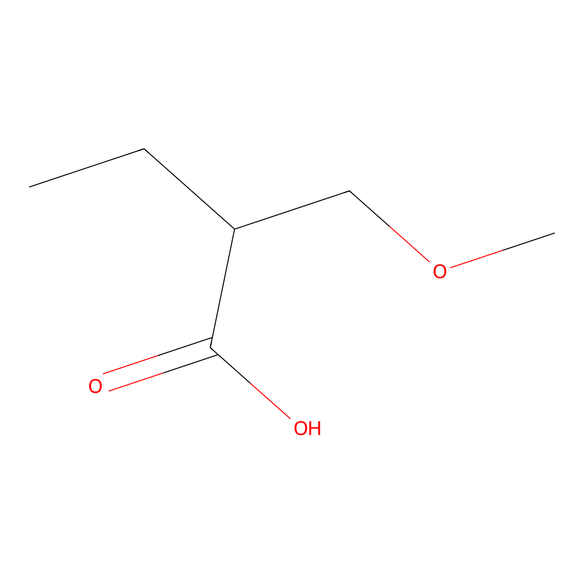 2-(Methoxymethyl)butanoic acid molecular structure, CAS 10500-25-1